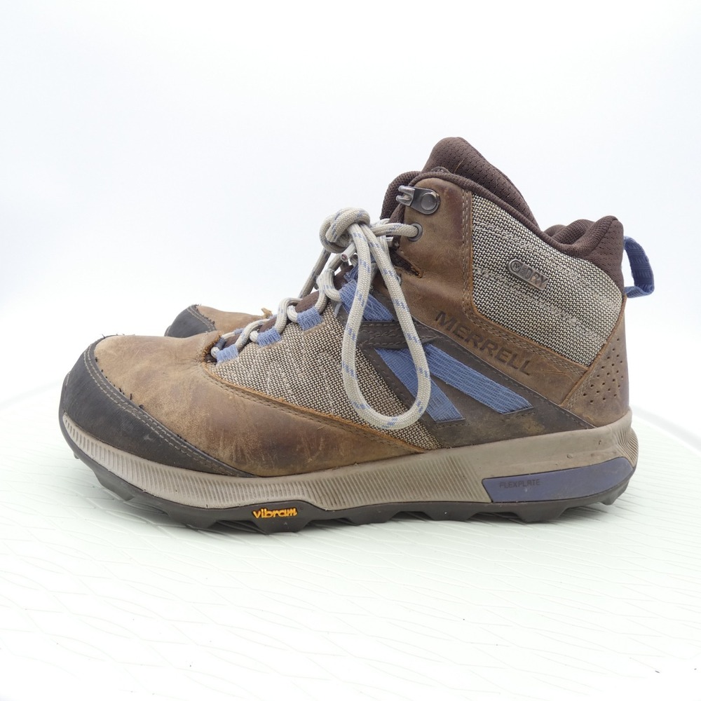 Merrell Brown and Blue Hiking Ankle Boots